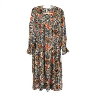 Zara Paisley Boho Midi Dress